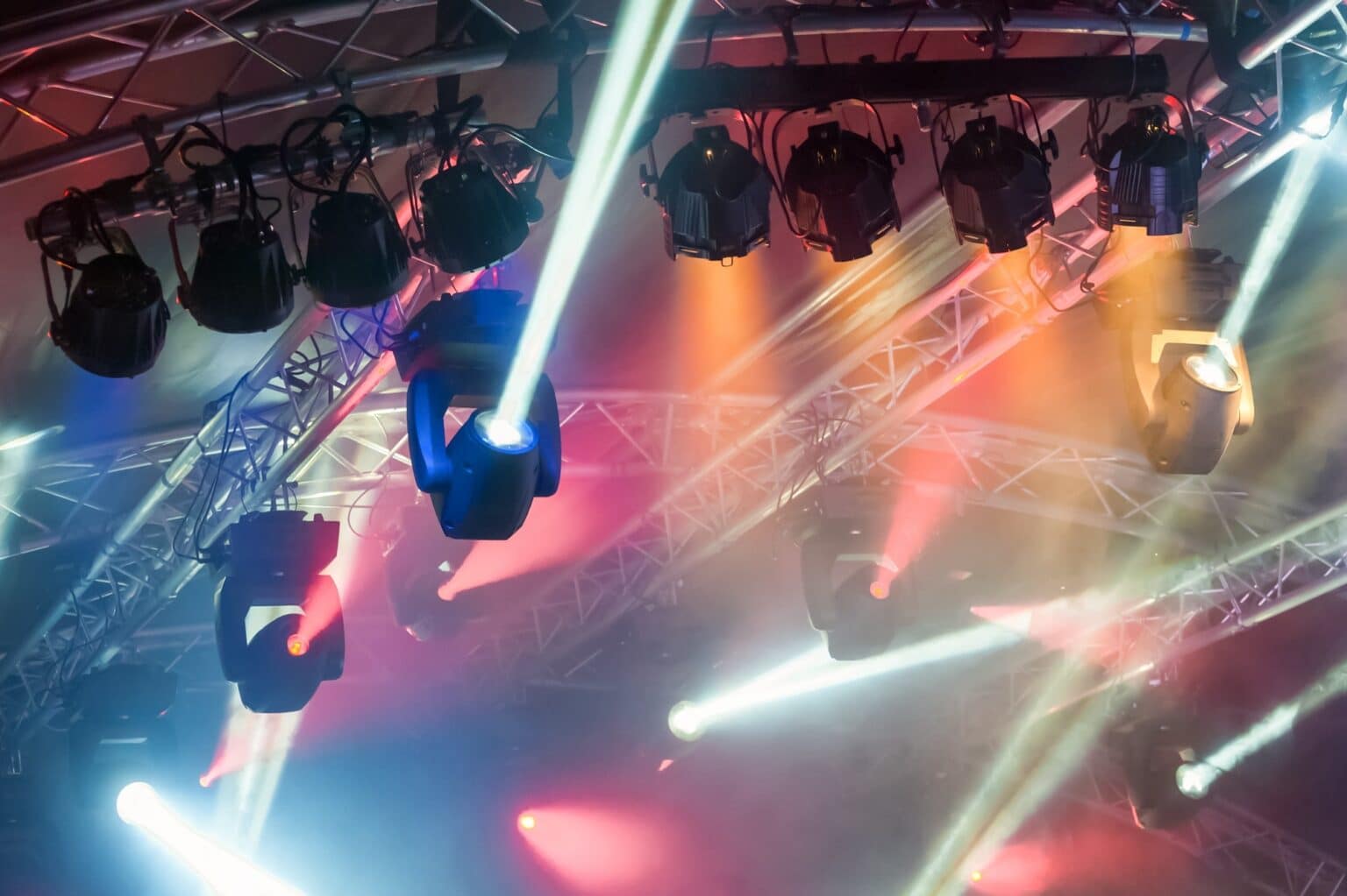 Stage lighting provided by Good Company Entertainment Group from the Audio and Visual Production services