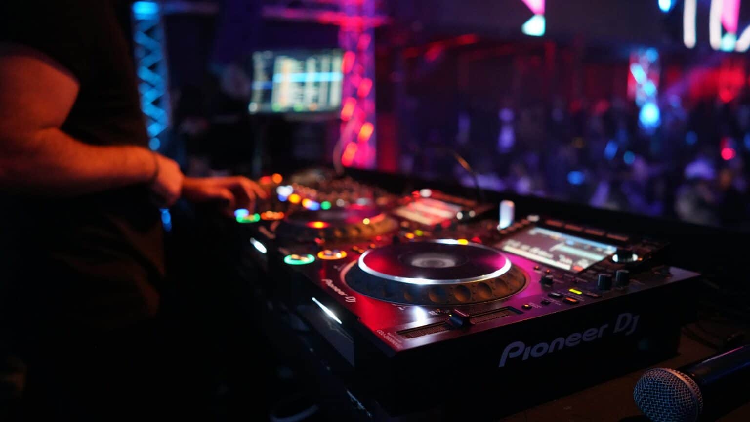 DJ playing at a club night in Edmonton with music supplied by Good Company Entertainment Group's event DJ services