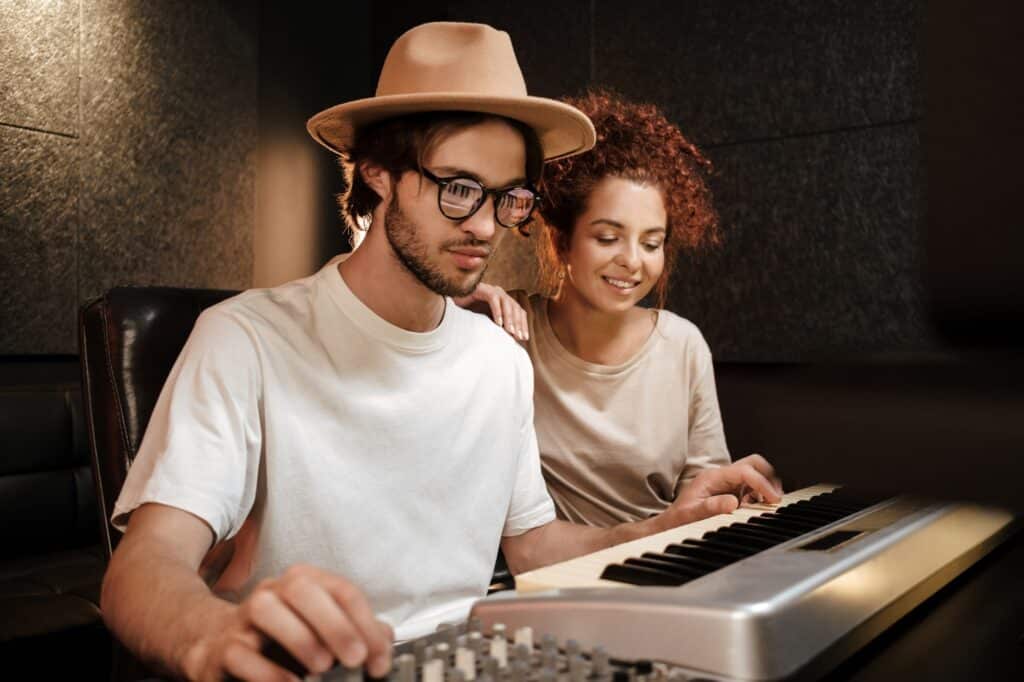 Musicians recording new music in Edmonton through Good Company Entertainment Group's artist support and management services